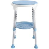 VA-Cerulean Duschhocker, Duschstuhl für Senioren höhenverstellbar 42-54 cm, Toilettensitzerhöhung Anti-Rutsch-Füße Badewannensitz 360° drehbar, Typ 8