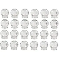 Schröpfgläser Set aus Glas, Cupping für Wellness, Vakuum Massage & kosmetische Anwendungen, Glas Schröpfset für Entspannung, Banki Schröpfen Schröpfmassage Schröpfkopf Glasschröpfen (24 Stück, 9 cm)