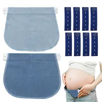 Celiodd 10 Stück Hosenbunderweiterung,Schwangerschaft Hosenerweiterung,Hosenerweiterung Schwangerschaft, Für Die Frühschwangerschaft Und Gewichtsschwankungen (Blau/Hellblau)