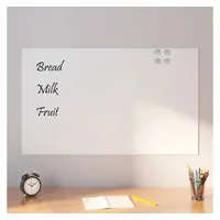 VidaXL Magnettafel Wandmontage Weiß 100x60 cm Hartglas