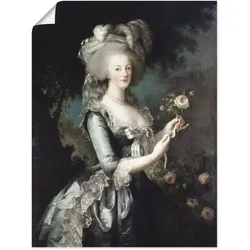 Wandbild ARTLAND "Marie Antoinette, 1783", grau (farbe bild(er): grau), B:30cm H:40cm, Bilder, als Alubild, Outdoorbild, Leinwandbild, Poster in verschied. Größen