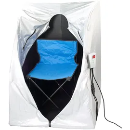 Newgen Medicals Portable Infrarot-Sauna V2 mit 2 Keramik-Heizern, Klapp-Sitz, 1.600 W