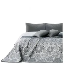 DecoKing 12253 Tagesdecke 200 x 220 cm Grau/Silber/Weiß