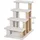 PawHut Haustiertreppe Hundetreppe Plüsch Weiß 60x40x64 cm