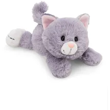 NICI Kuscheltier Katze grau 20 cm liegend GRÜN - Lila