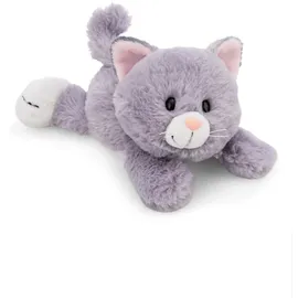 NICI Kuscheltier Katze grau 20 cm liegend GRÜN - Lila