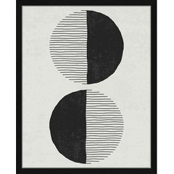 ANY IMAGE Digitaldruck »Schwarze Linien III«, Rahmen: Buchenholz, Schwarz