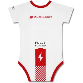 Audi Collection 3202200501 Wickelbody Body Strampelanzug Baby Racer Loading, weiß/rot, Größe 62/68