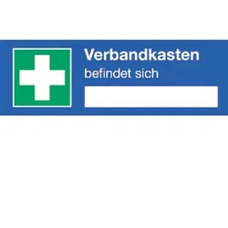 Schild Verbandkasten befindet sich, ISO 7010, Kunststoff, 500x200 mm