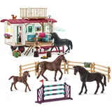 SCHLEICH 72141 Geheimes Turnier-Training am Caravan, für Kinder ab 5-12 Jahren, Horse Club - Spielset