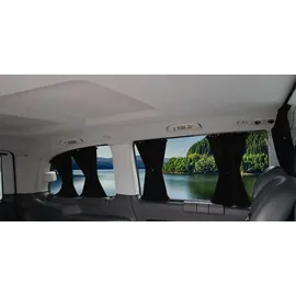 BREMER SITZBEZÜGE Gardinen Set 702 für Mercedes Vito Viano W639 Schwarz