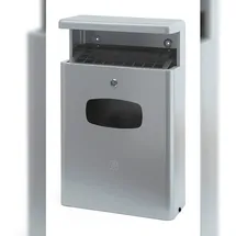 Proregal Kombiascher mit Bedachung für den Außenberreich 16 Liter, HxBxT 65x40x19cm | Aluminium Grau