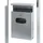 Proregal Kombiascher mit Bedachung für den Außenberreich 16 Liter, HxBxT 65x40x19cm | Aluminium Grau
