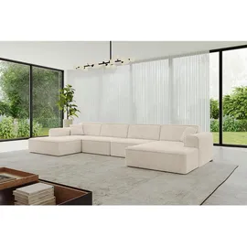 altdecor Eckcouch 6-Sitzer Beige