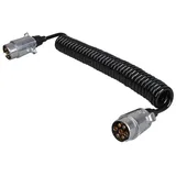 PRO PLUS Spiralkabel 4,5M Anhängerkabel 2x Stecker Verbindungskabel 7 polig Spiralleitung