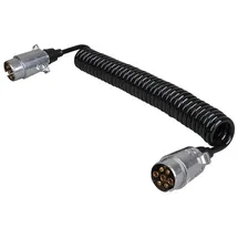 PRO PLUS Spiralkabel 4,5M Anhängerkabel 2x Stecker Verbindungskabel 7 polig Spiralleitung