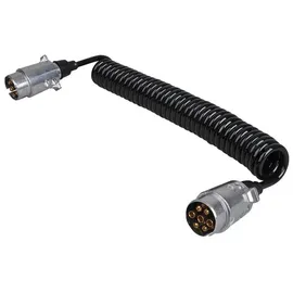PRO PLUS Spiralkabel 4,5M Anhängerkabel 2x Stecker Verbindungskabel 7 polig Spiralleitung