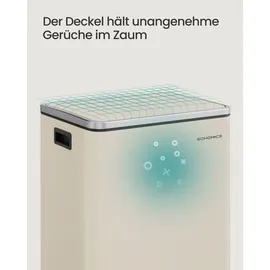 Songmics Mülleimer 50 l Beige