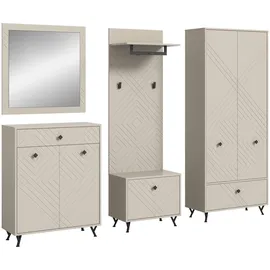 VCM Notes Garderobenschrank 250x190x35cm beige