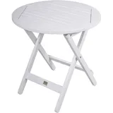 Garden Pleasure MESA Beistelltisch Ø 50 x 50 cm Weiß/Braun