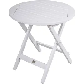 Garden Pleasure MESA Beistelltisch Ø 50 x 50 cm Weiß/Braun