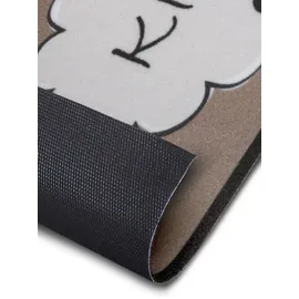 HANSE HOME Sehenswert: Cook \u0026 Clean, Braun, Schwarz, Weiß, Kunststoff, Schriftzug, rechteckig, 50x150 cm, Oeko-Tex® Standard 100, für Fußbodenheizung geeignet, rutschfest, pflegeleicht, strapazierfähig, platzsparend, leicht zusammenrollbar,