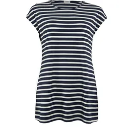 Seidel Moden T-Shirt SEIDEL MODEN "Otto exclusiv", Damen, Gr. 50, blau (navy,69), Jersey, Obermaterial: 95% Viskose, 5% Elasthan, gestreift, regular fit taillenbedeckt, Rundhals, Shirts T-Shirt, MADE IN GERMANY