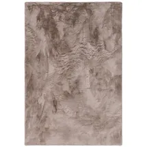 benuta nest Kunstfell-Teppich, Taupe, Textil, Beton Optik, Rechteckig, 200x300 cm wasserabweisend, Teppiche , Böden, Teppiche