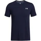 Under Armour Vanish Seamless SS in Blau, - Midnight Navy / Mod gray S