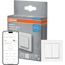 Osram SMART+ WiFi Wandschalter 4 Tasten, magnetisch, USB-C aufladbar, 6 Monate Laufzeit, Alexa kompatibel, Weiß
