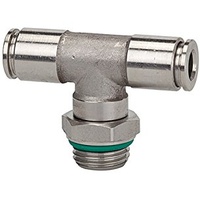 Riegler T-Steckverschra., drehbar, G 3/8 a., Schl.- Ø10, 15bar,