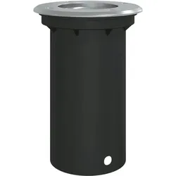 vidaXL Bodeneinbauleuchte Rund Schwarz 10,5x10,5 cm Aludruckguss