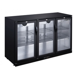 Saro Getränkekühlschrank BC208, 198 Liter, Barkühlschrank mit Umluftkühlung, schwarz,