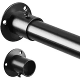 Schrankstange Kleiderstange, 70-103cm Schrank Teleskopstange, Schwarz Ausziehbare Klemmstange zum Klemmen für Schrank und Kleiderschrank (Durchmesser 25mm)