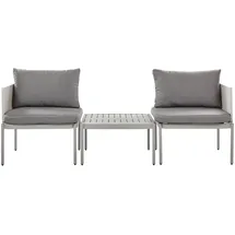 Beliani Lounge-Set 3-tlg. Grau