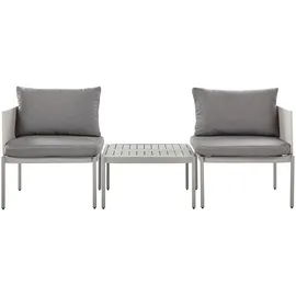 Beliani Lounge-Set 3-tlg. Grau