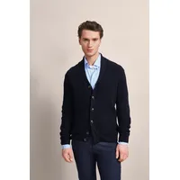 Bugatti Strickjacke BUGATTI Gr. M, blau (marine) Herren Strickjacken mit Schalkragen