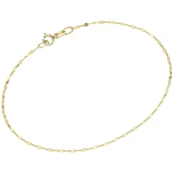 Luigi Merano Armband fantasieförmig mit diamantierten Gliedern, Gold 375 19 cm Damen 
