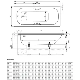 Bette Form Rechteckbadewanne 75 x 160 cm (2943-000)
