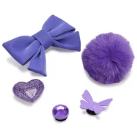 Crocs All Things Purple 5 Pack, Unisex Schuhanhänger, Multicolor, - Einheitsgröße