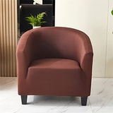 Morbuy Sesselhussen Sesselbezug Stretch Sesselschoner Sesselüberwurf Elastisch Sofahusse Husse Sofabezug für Clubsessel Loungesessel Cocktailsessel (Braun)