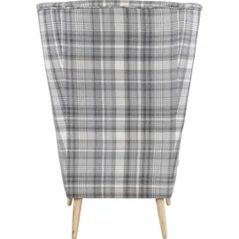 Home Affaire Polstergarnitur HOME AFFAIRE "Charles", grau (grau,), B:78cm H:118cm T:152cm, 100% Polyester, Sitzmöbel-Sets, Lesesessel Sessel mit Hocker Ohrensessel mit Hocker, groß und gemütlich im moderner Optik