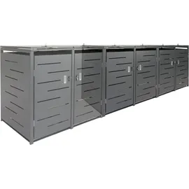 MCW Mülltonnenverkleidung MCW-E83 263 x 116 x 80 cm silber