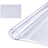 Foset VEVOR Tischfolie Tischschutz Transparent 1,5 mm Dicke, Tischschutz-Folie PVC 613 x 922 mm Rechteckige Tischdecke Tischfolie Abwaschbar Verschleißfest Hitzebeständig wasserdichte Tisch-Schutzfolie