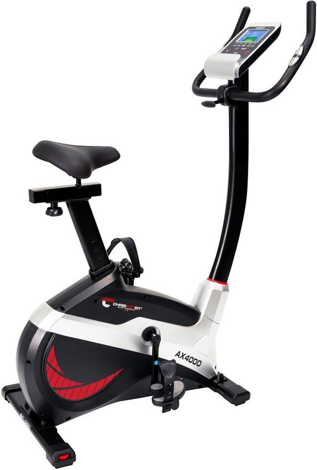 Christopeit Sport® Ergometer AX 4000, mit verstellbarem Komfortsattel rot|schwarz|silberfarben