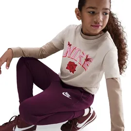 Nike Mädchen Trainingshose Club Fleece Pants FD2921-610 128-137 - bordeaux/bordeaux/white - 128-137