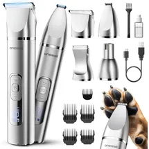 Oneisall 4 in 1 Hundeschermaschine Set, Leise Pfotentrimmer für Hunde
