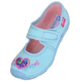 Beck Hausschuh Darling Hausschuh (Ballerina mit Klettverschluß) leichte, flexible Laufsohle; mittlere Weite blau 29 EU