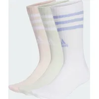 Adidas 3-Streifen Cushioned Crew Socken 3 Paar White / Sandy Pink / Linen Green 49-51