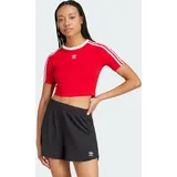Adidas Originals 3 Stripes Baby Tee, in rot, Größe: M